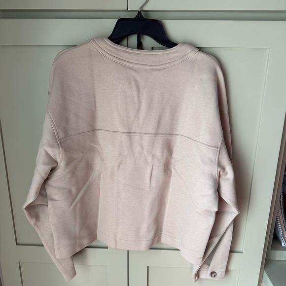 NWT Banana Republic Scuba Split Neck Sweatshirt in Tan SZ M - Picture 14 of 14